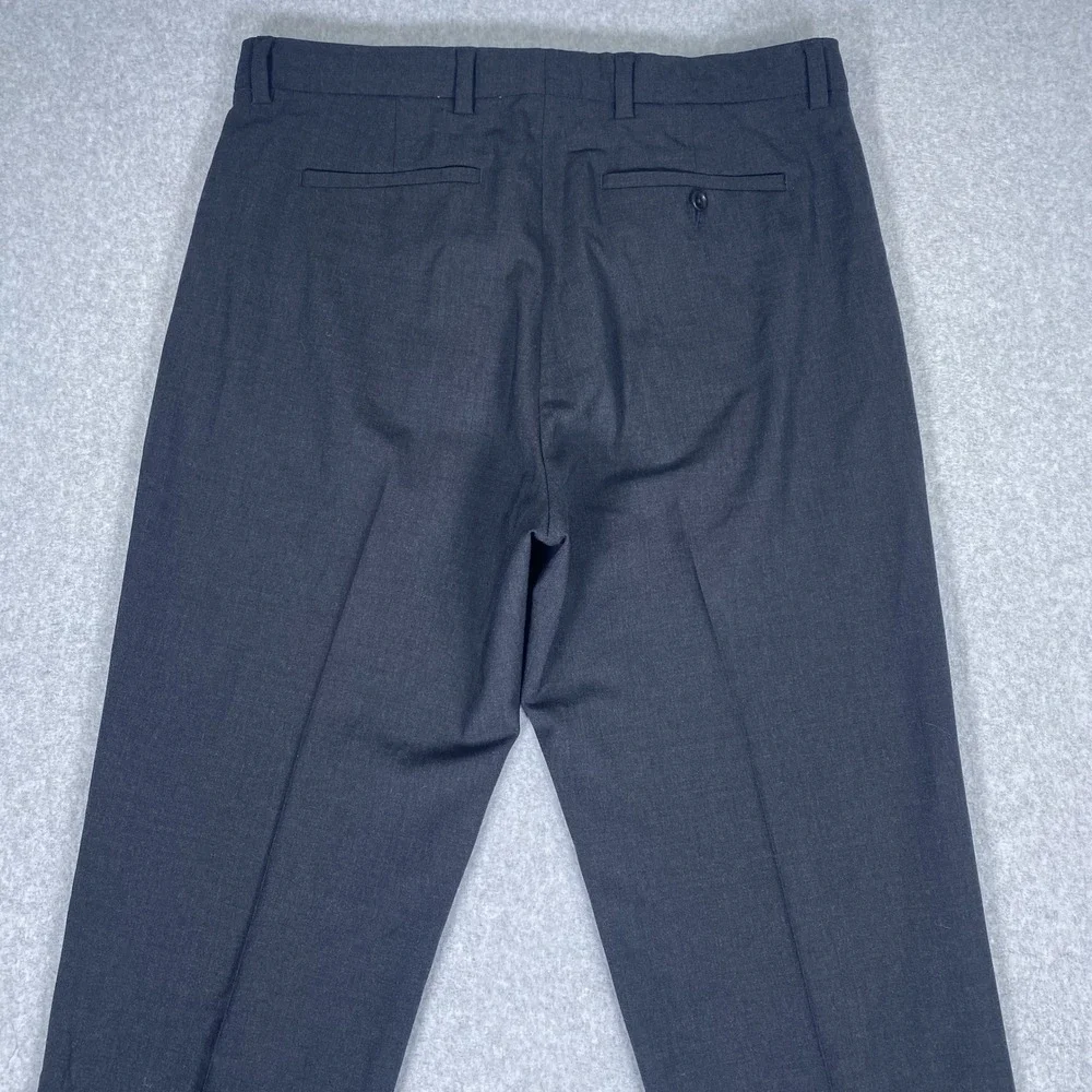 Banana Republic Gavin Dress Pants Mens 34/34 Gray Wool Straight Leg Trousers
